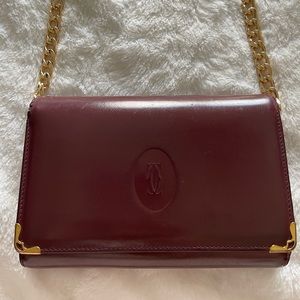 Vintage Cartier Burgundy Leather Wallet